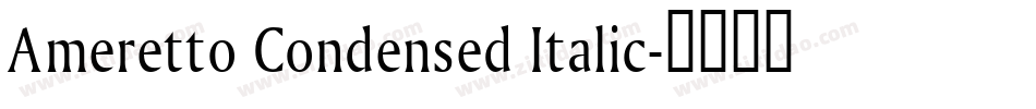 Ameretto Condensed Italic字体转换